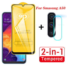 Load image into Gallery viewer, 2 In 1 on For Samsung Galaxy A50 2019 Camera Lens Film &amp; 9D Screen Protector Protective Tempered Glass for Galaxy SM A50 A505F