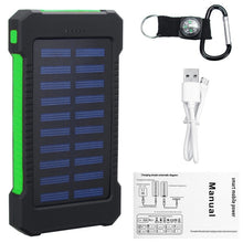 Load image into Gallery viewer, 30000mAh Solar Power Bank with LED Light Waterproof Solar Charger Ports External Charger Powerbank for Xiaomi Smartphone