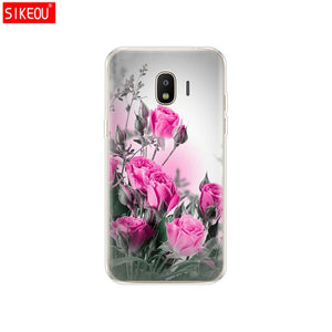 Soft Case For Samsung J2 Core Case Silicone Back Cover Phone Case For Samsung Galaxy J2 Core 2018 J 2 SM-J260F J260F J260 flower