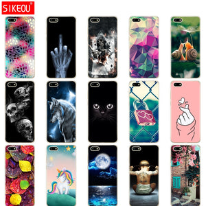 Silicone case For Huawei Honor 7A Case 5.45" inch Soft Tpu Phone Huawei Honor 7A 7 A DUA L22 Russian version Back Cover bag Cat