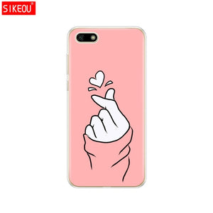 Silicone case For Huawei Honor 7A Case 5.45" inch Soft Tpu Phone Huawei Honor 7A 7 A DUA L22 Russian version Back Cover bag Cat