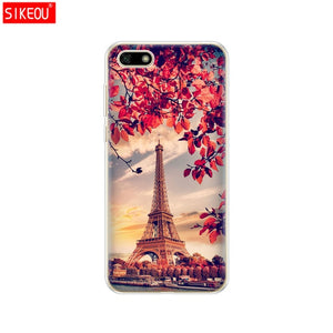 Silicone case For Huawei Honor 7A Case 5.45" inch Soft Tpu Phone Huawei Honor 7A 7 A DUA L22 Russian version Back Cover bag Cat