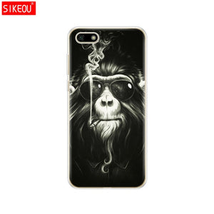 Silicone case For Huawei Honor 7A Case 5.45" inch Soft Tpu Phone Huawei Honor 7A 7 A DUA L22 Russian version Back Cover bag Cat