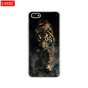 Silicone case For Huawei Honor 7A Case 5.45" inch Soft Tpu Phone Huawei Honor 7A 7 A DUA L22 Russian version Back Cover bag Cat