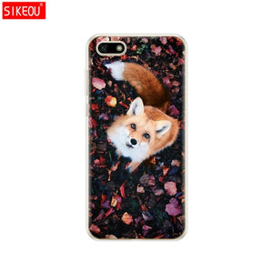 Silicone case For Huawei Honor 7A Case 5.45" inch Soft Tpu Phone Huawei Honor 7A 7 A DUA L22 Russian version Back Cover bag Cat