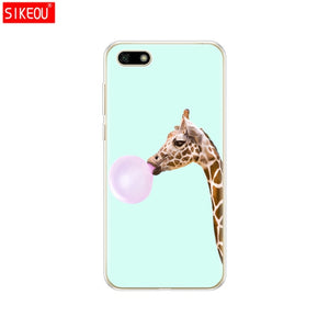 Silicone case For Huawei Honor 7A Case 5.45" inch Soft Tpu Phone Huawei Honor 7A 7 A DUA L22 Russian version Back Cover bag Cat