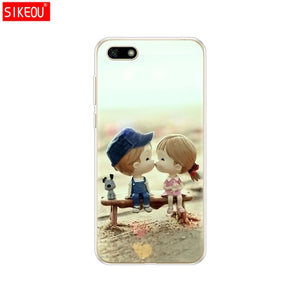 Silicone case For Huawei Honor 7A Case 5.45" inch Soft Tpu Phone Huawei Honor 7A 7 A DUA L22 Russian version Back Cover bag Cat