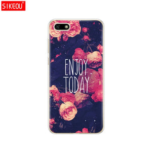 Silicone case For Huawei Honor 7A Case 5.45" inch Soft Tpu Phone Huawei Honor 7A 7 A DUA L22 Russian version Back Cover bag Cat