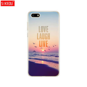 Silicone case For Huawei Honor 7A Case 5.45" inch Soft Tpu Phone Huawei Honor 7A 7 A DUA L22 Russian version Back Cover bag Cat