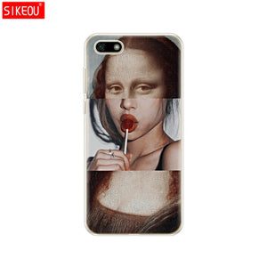 Silicone case For Huawei Honor 7A Case 5.45" inch Soft Tpu Phone Huawei Honor 7A 7 A DUA L22 Russian version Back Cover bag Cat