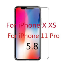 Load image into Gallery viewer, 10Pcs Tempered Glass For iPhone X XS MAX XR 4 4s 5 5s SE 5c Screen Protective Film For iPhone 6 6s 7 8 Plus X 11 Glass Protector