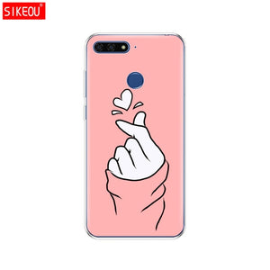 Silicone case For Huawei Honor 7C 5.7 Inch Case Cover Soft TPU Cute Cover Back Protective Phone Case For Huawei honor 7c Aum-L41