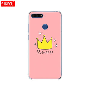 Silicone case For Huawei Honor 7C 5.7 Inch Case Cover Soft TPU Cute Cover Back Protective Phone Case For Huawei honor 7c Aum-L41