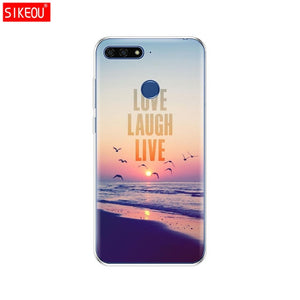 Silicone case For Huawei Honor 7C 5.7 Inch Case Cover Soft TPU Cute Cover Back Protective Phone Case For Huawei honor 7c Aum-L41