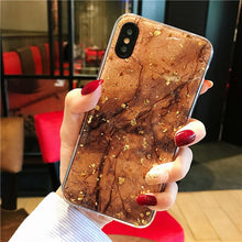 Load image into Gallery viewer, Lovebay Phone Case For iPhone 11 6 6s 7 8 Plus X XR XS Max Luxury Bling Gold Foil Marble Glitter Soft TPU For iPhone 11 Pro Max