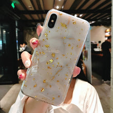 Load image into Gallery viewer, Lovebay Phone Case For iPhone 11 6 6s 7 8 Plus X XR XS Max Luxury Bling Gold Foil Marble Glitter Soft TPU For iPhone 11 Pro Max