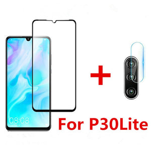 2 in 1 protective glass for huawei p30 lite camera back cover for huwei p30 pro p 30 light 30lite 30pro tremp glasses lens case