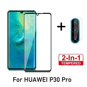 2 in 1 protective glass for huawei p30 lite camera back cover for huwei p30 pro p 30 light 30lite 30pro tremp glasses lens case