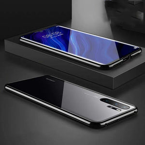 Magnetic Metal Double Side Glass Phone Case For Huawei Honor Mate 30 20 10 Lite P30 P20 Pro 8X 9X Y9 Prime P Smart Z 2019 Cover