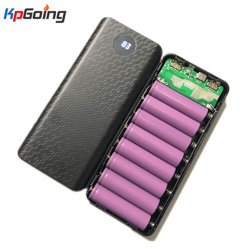 8x18650 Digital Display Power Bank Battery Box Portable DIY Kit Mobile Battery Charger Box Mobile Phone Charger Shell for Iphone