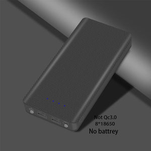 QC 3.0 Fast Charging USB Power Bank Battery Charger Box LED Digital Display Light 8*18650 Battery Charger Box for Huawei Iphone