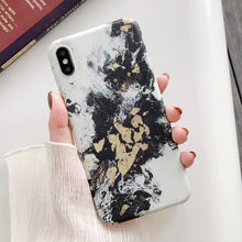 Load image into Gallery viewer, Lovebay Marble Pattern Phone Cases For iphone 11 Pro X XS XR Max Soft IMD Frosted Marbled Back Cover For iphone 8 7 6 6S Plus