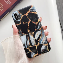 Load image into Gallery viewer, Lovebay Marble Pattern Phone Cases For iphone 11 Pro X XS XR Max Soft IMD Frosted Marbled Back Cover For iphone 8 7 6 6S Plus