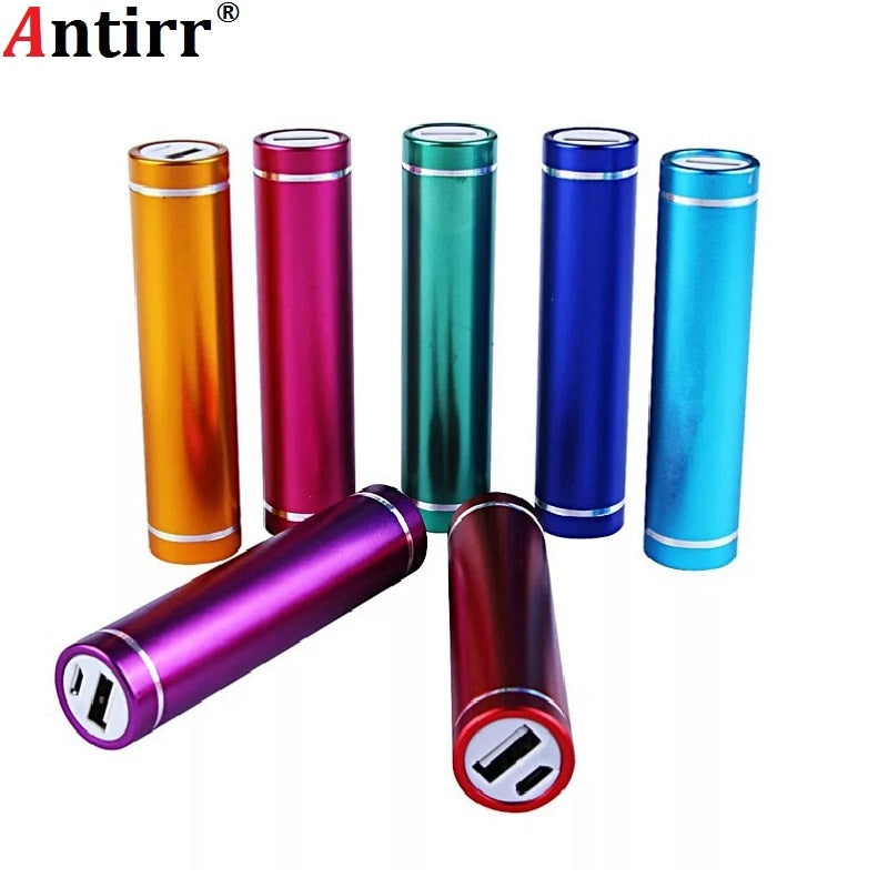 Multicolor Metal Power Bank DIY Kit Storage Case Box Free welding Suit 1X 18650 Battery 5V 1A USB External Charger smart phone