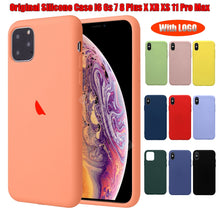 Load image into Gallery viewer, Ultrathin Original Silicone Phone Case For iPhone 6 6s 7 8 Plus X XR XS Max Back With LOGO Case for iPhone 11 Pro Max Cases