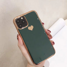 Load image into Gallery viewer, Lovebay Solid Candy Color Laser Love Heart Phone Cases For iPhone 11 11Pro XS Max 6 6S 7 8 Plus X XR Soft TPU Cute Back Cover