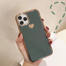 Load image into Gallery viewer, Lovebay Solid Candy Color Laser Love Heart Phone Cases For iPhone 11 11Pro XS Max 6 6S 7 8 Plus X XR Soft TPU Cute Back Cover