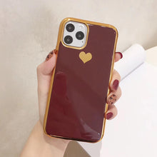 Load image into Gallery viewer, Lovebay Solid Candy Color Laser Love Heart Phone Cases For iPhone 11 11Pro XS Max 6 6S 7 8 Plus X XR Soft TPU Cute Back Cover