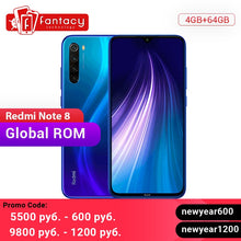 Load image into Gallery viewer, New Global ROM Xiaomi Redmi Note 8 4GB 64GB 48MP Quad Camera Smartphone Snapdragon 665 Octa Core 6.3&quot; FHD Screen 4000mAh