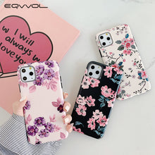 Load image into Gallery viewer, Eqvvol Art Flower Case For iPhone X XR XS 11 Pro MAX Retro Watercolour Capa Coque For iPhone 7 8 6 6s Plus Frosted IMD Soft Case