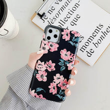 Load image into Gallery viewer, Eqvvol Art Flower Case For iPhone X XR XS 11 Pro MAX Retro Watercolour Capa Coque For iPhone 7 8 6 6s Plus Frosted IMD Soft Case