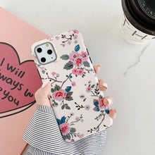 Load image into Gallery viewer, Eqvvol Art Flower Case For iPhone X XR XS 11 Pro MAX Retro Watercolour Capa Coque For iPhone 7 8 6 6s Plus Frosted IMD Soft Case