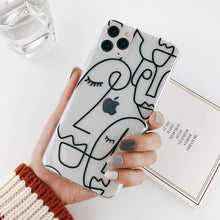 Load image into Gallery viewer, Lovebay Abstract Clear Cartoon Phone Case For iPhone 11 Pro Max X XR Xs Max 6 6S 7 8 Plus Soft TPU Fashion Cover For iPhone 11