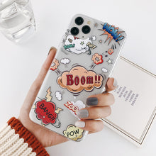 Load image into Gallery viewer, Lovebay Abstract Clear Cartoon Phone Case For iPhone 11 Pro Max X XR Xs Max 6 6S 7 8 Plus Soft TPU Fashion Cover For iPhone 11