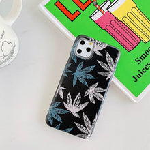 Load image into Gallery viewer, Eqvvol Banana Leaf Flower Case For iPhone 11 Pro Max XS XR X Retro Floral Painted Cover For iPhone 6 6S 7 8 Plus Soft Capa Coque