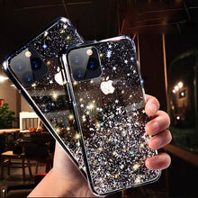 Load image into Gallery viewer, Moskado Glitter Bling Sequins Case For iPhone 11 Pro X XR XS Max 7 8 6 6s Plus Transparent Stars Phone Cases Soft TPU Back Cover