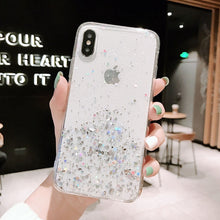 Load image into Gallery viewer, Moskado Glitter Bling Sequins Case For iPhone 11 Pro X XR XS Max 7 8 6 6s Plus Transparent Stars Phone Cases Soft TPU Back Cover