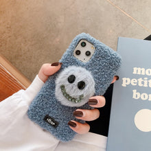 Load image into Gallery viewer, Luxury Bracelet Plush Phone Case For Iphone 11 Pro MAX X XR XS MAX 7 8 Plus Cute Smiley Short Plush Silicone Phone Back Cover