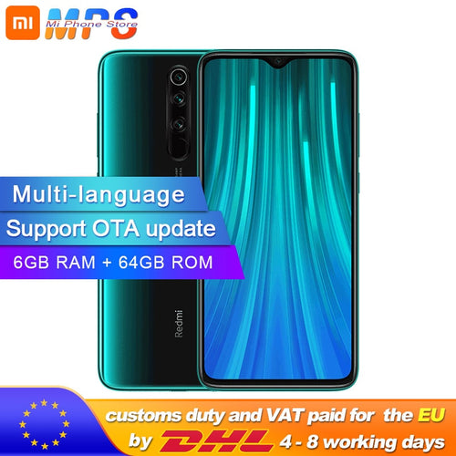 Global ROM Xiaomi Redmi Note 8 Pro 6GB 64GB Smartphone Octa Core  MTK Helio G90T 64MP Rear Camera 4500mAh 2340x1080 Phone