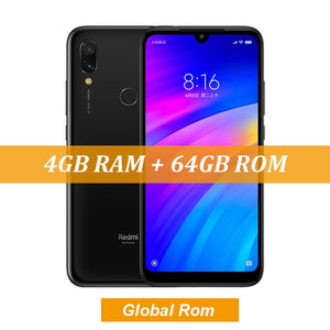 Global Rom Xiaomi Redmi 7 4GB RAM 64GB ROM Snapdragon 632 Octa Core 12MP Dual AI Camera Mobile Phone 4000mAh Large Battery